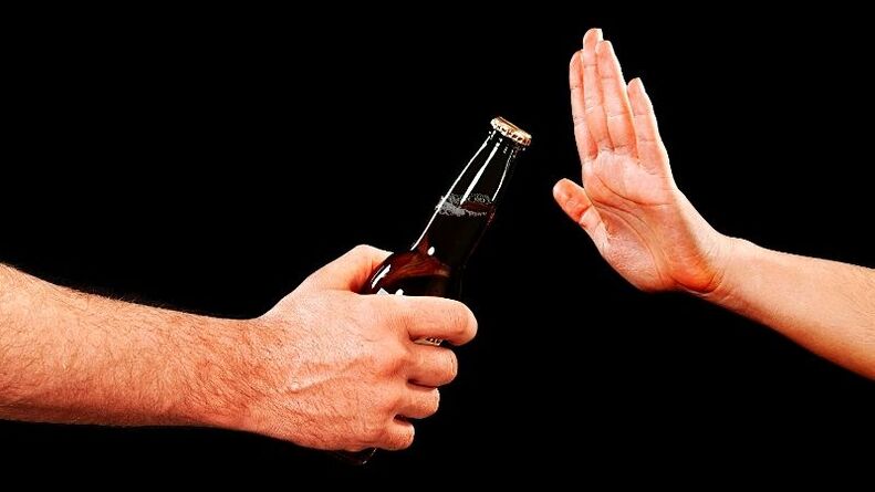 evitarea băuturilor alcoolice