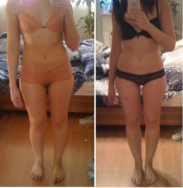 O fată înainte și după ce a slăbit cu o dietă japoneză în 14 zile